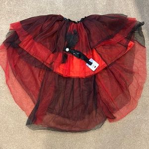 Brand new burlesque petticoat tutu Halloween skirt and feather headband